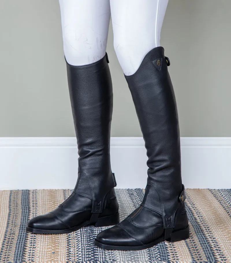 Shires Moretta Leather Gaiters Black
